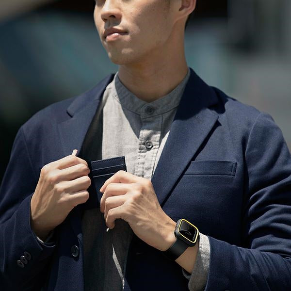 Uniq Moduo case til Apple Watch 4/5/6/7/8/SE/SE2 40/41mm - sort og sennep