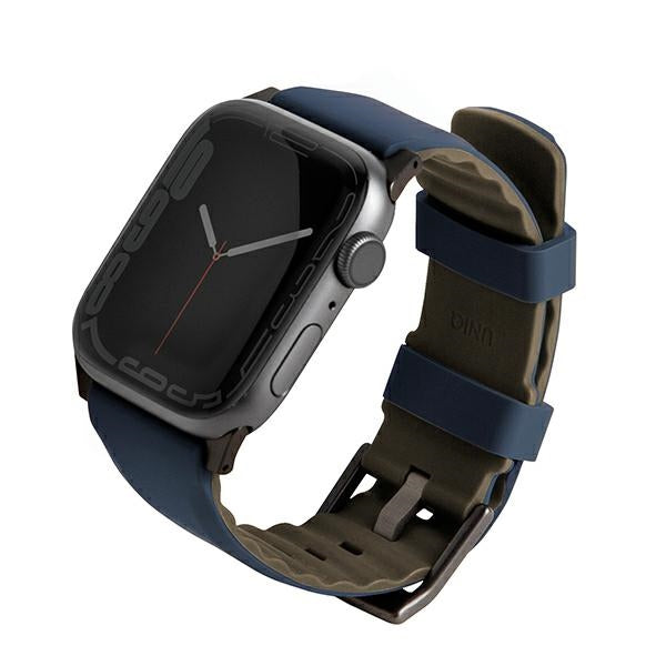 Uniq Linus rem til Apple Watch 1/2/3/4/5/6/7/8/SE/SE2/Ultra 42/44/45/49 mm - blå