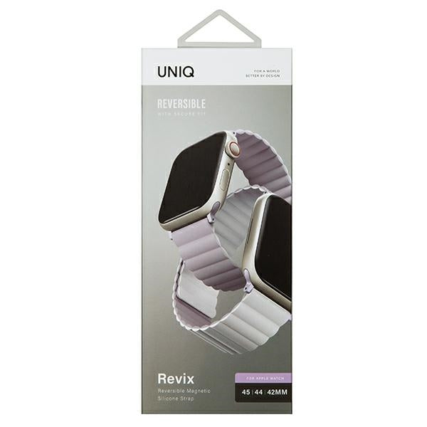 Uniq Revix rem til Apple Watch 1/2/3/4/5/6/7/8/SE/SE2/Ultra 42/44/45/49 mm - lilla-hvid