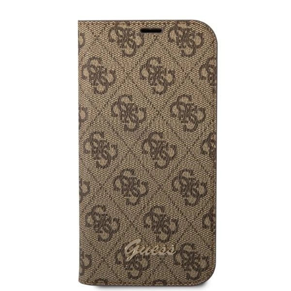 Guess GUBKP14SHG4SHW iPhone 14 6.1 "brun / brun bog 4G Vintage Gold Logo