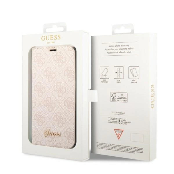Guess GUBKP14XHG4SHP iPhone 14 Pro Max 6.7 "pink / pink bog 4G Vintage Gold Logo