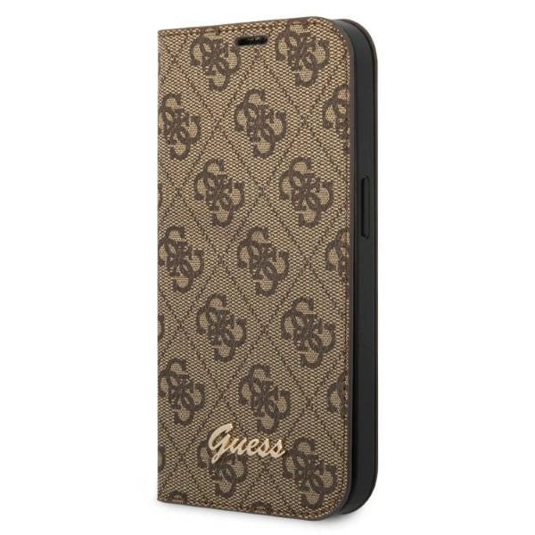 Guess GUBKP14XHG4SHW iPhone 14 Pro Max 6.7 "brun / brun bog 4G Vintage Gold Logo