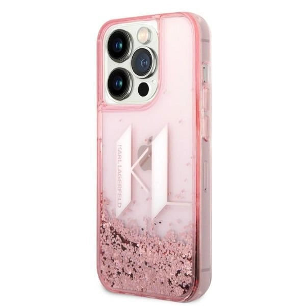 Karl Lagerfeld KLHCP14LLBKLCP iPhone 14 Pro 6.1 "pink / pink hardcase Liquid Glitter Big KL