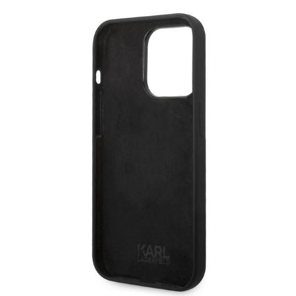 Karl Lagerfeld KLHCP14XSRSGRCK iPhone 14 Pro Max 6.7 "hardcase sort / sort Silicone RSG