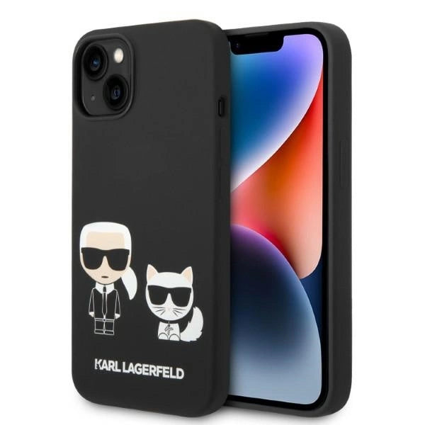 Karl Lagerfeld KLHMP14MSSKCK iPhone 14 Plus 6.7 "hardcase sort / sort flydende silikone Karl & Choupette Magsafe