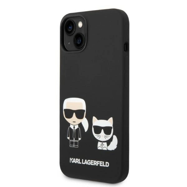 Karl Lagerfeld KLHMP14MSSKCK iPhone 14 Plus 6.7 "hardcase sort / sort flydende silikone Karl & Choupette Magsafe