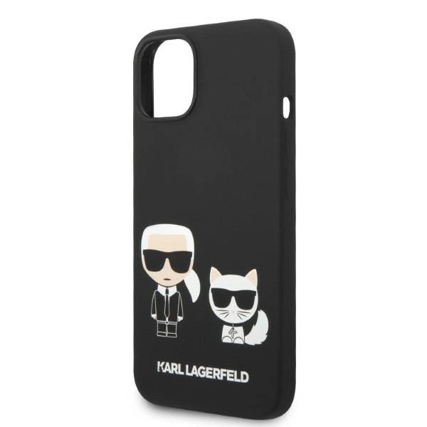 Karl Lagerfeld KLHMP14MSSKCK iPhone 14 Plus 6.7 "hardcase sort / sort flydende silikone Karl & Choupette Magsafe