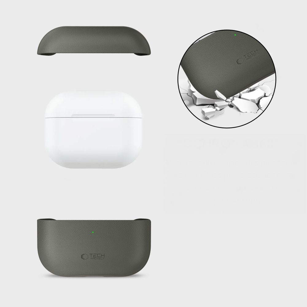 Tech Protect Naturalfit Apple Airpods Pro 3 Olivegrøn