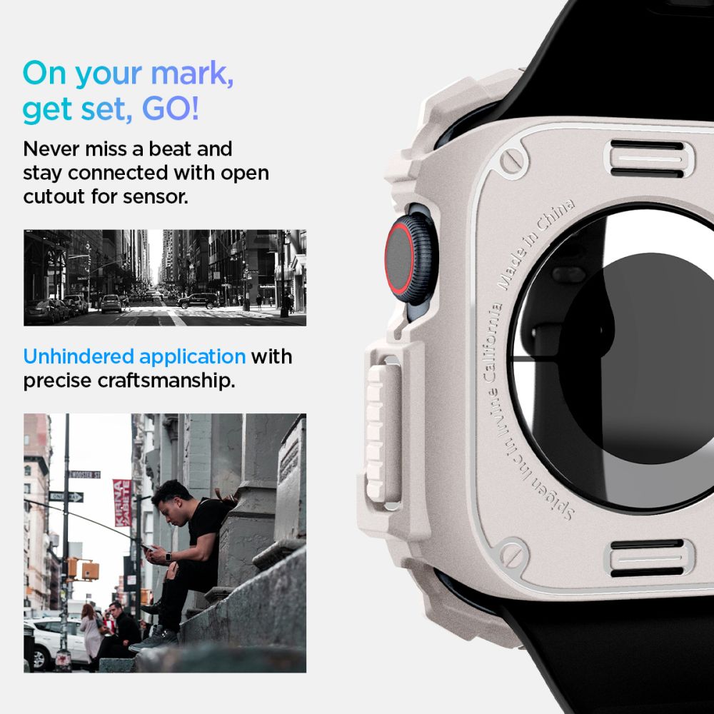 Spigen Rugged Armor Apple Watch 10/11 (46 Mm) Dune Beige