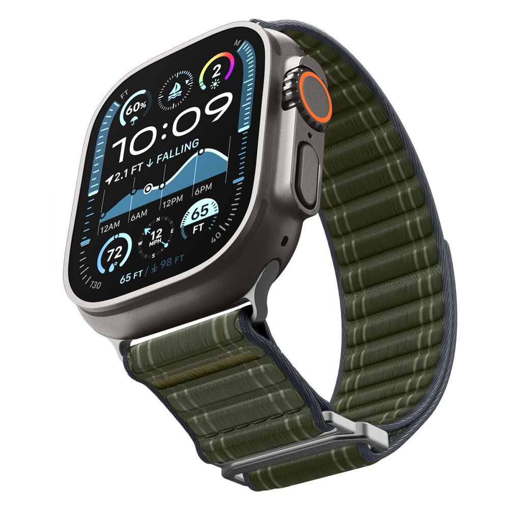 Spigen Wbf0 Remmen Til Apple Watch 8 / 9 / 10 / 11 / 12 / Se / Ultra (44 / 45 / 46 / 49 Mm) Grøn