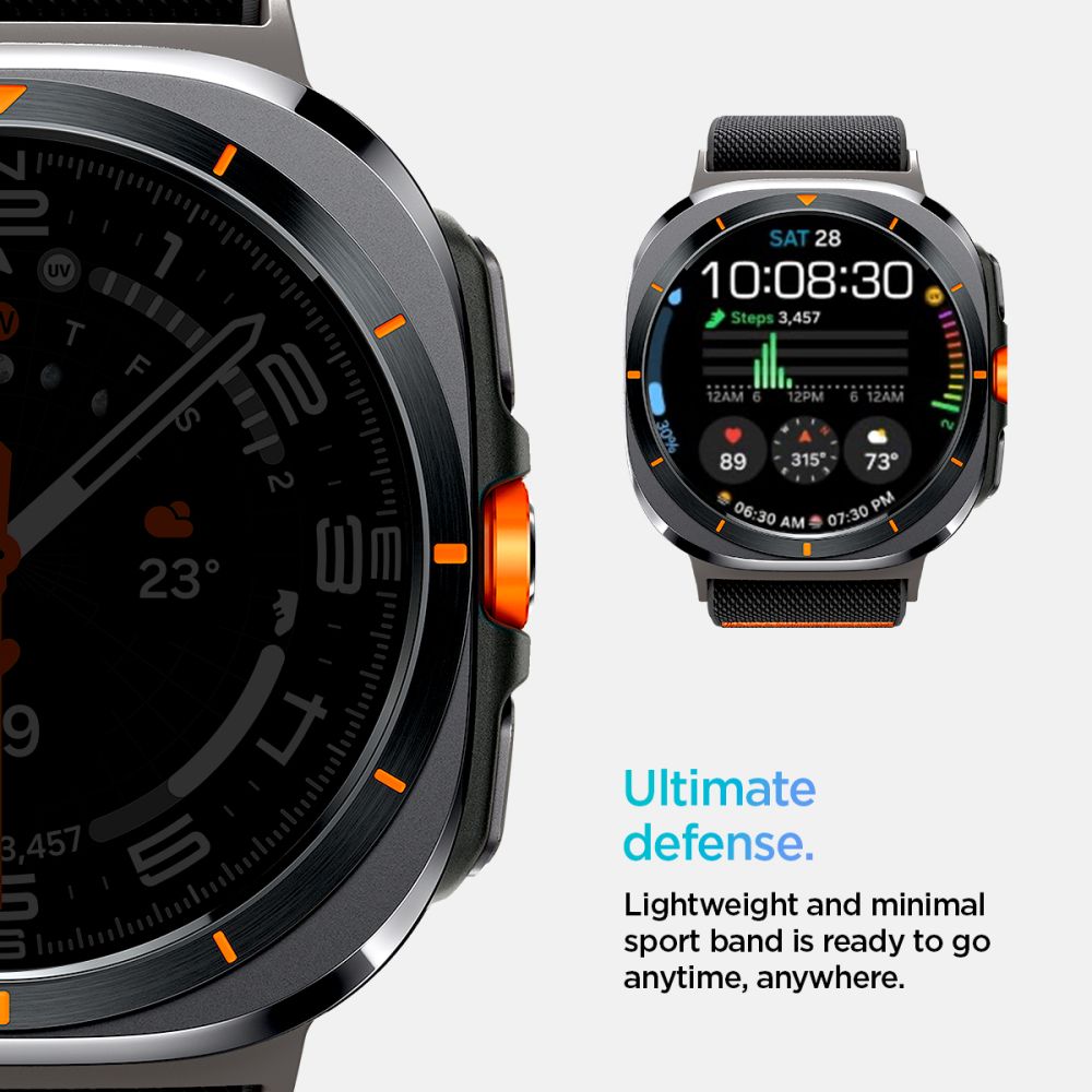 Spigen Fit Lite Samsung Galaxy Watch Ultra 1/2 2024 2026 (47 Mm) Sort