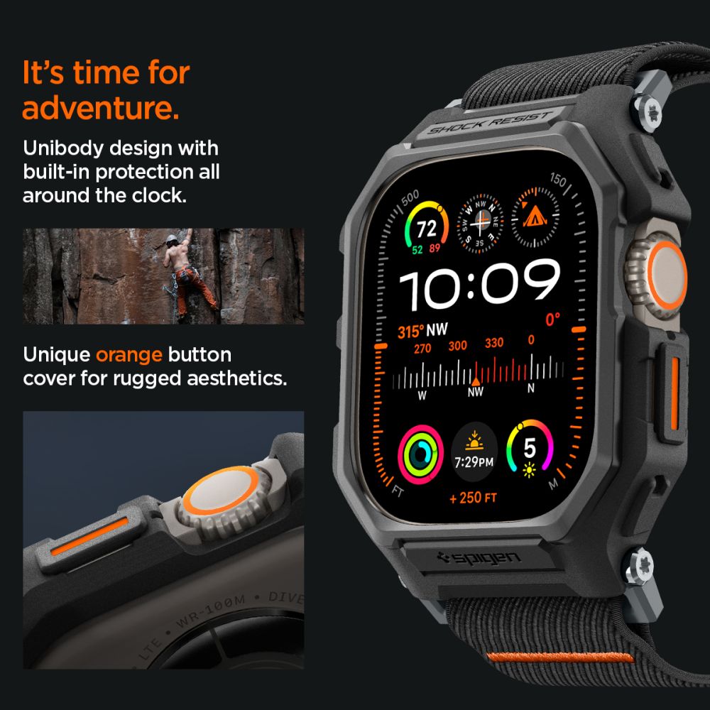 Spigen Lite Fit ”Pro” Apple Watch Ultra 1 / 2 / 3 (49 Mm) Matsort