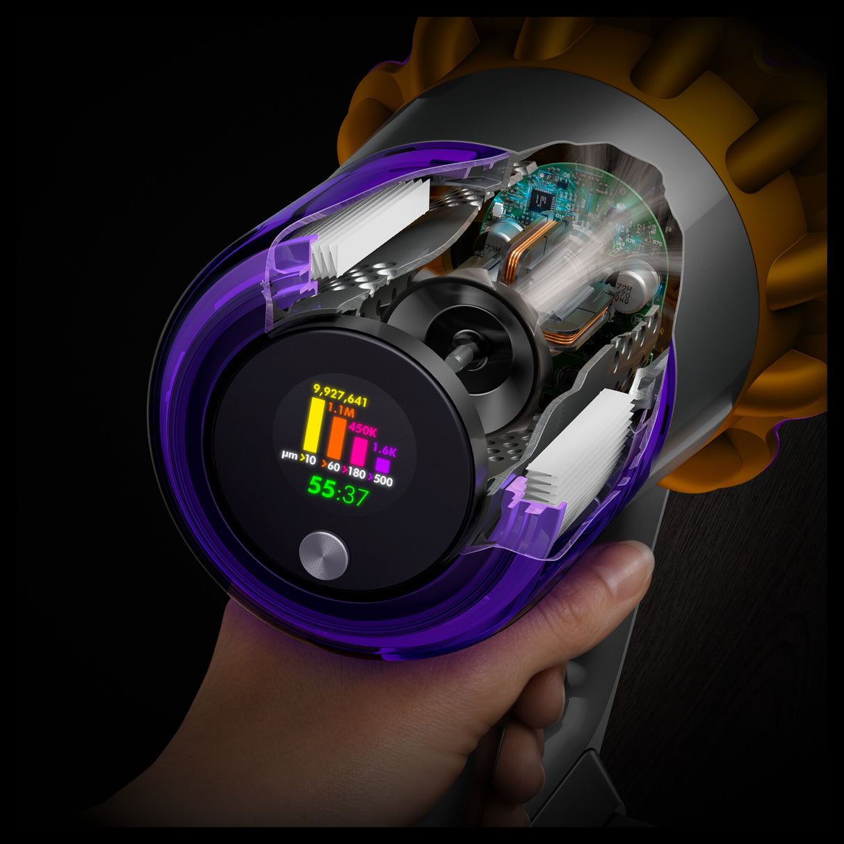 Dyson V15 Detect Absolute 2-i-1 stangstøvsuger Batteri Dry HEPA Poseløs 0,77 L Rustfrit stål