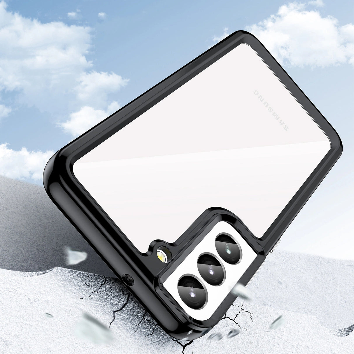 Outer Space Case til Samsung Galaxy S23+ cover med en fleksibel ramme sort