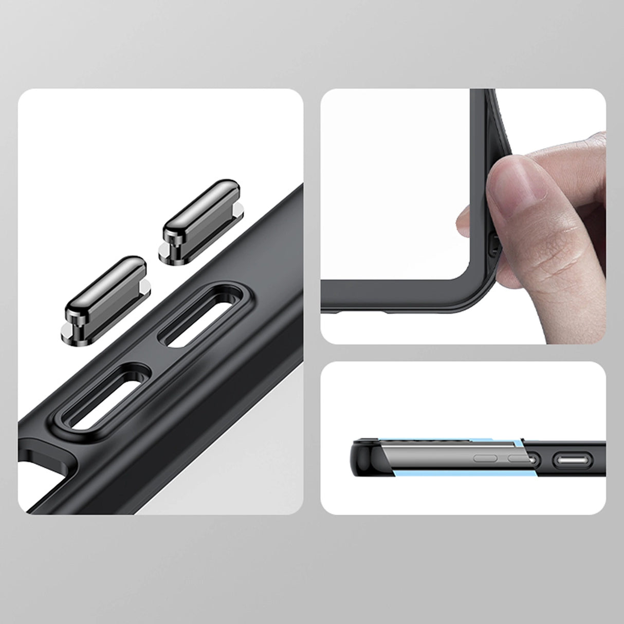 Outer Space Case til Samsung Galaxy S23 cover med en fleksibel ramme blå