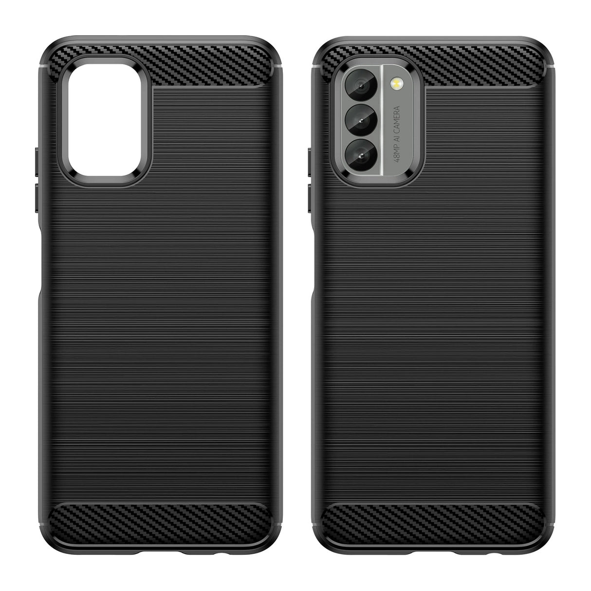 Carbon Case cover til Nokia G400 fleksibelt silikone carbon cover sort