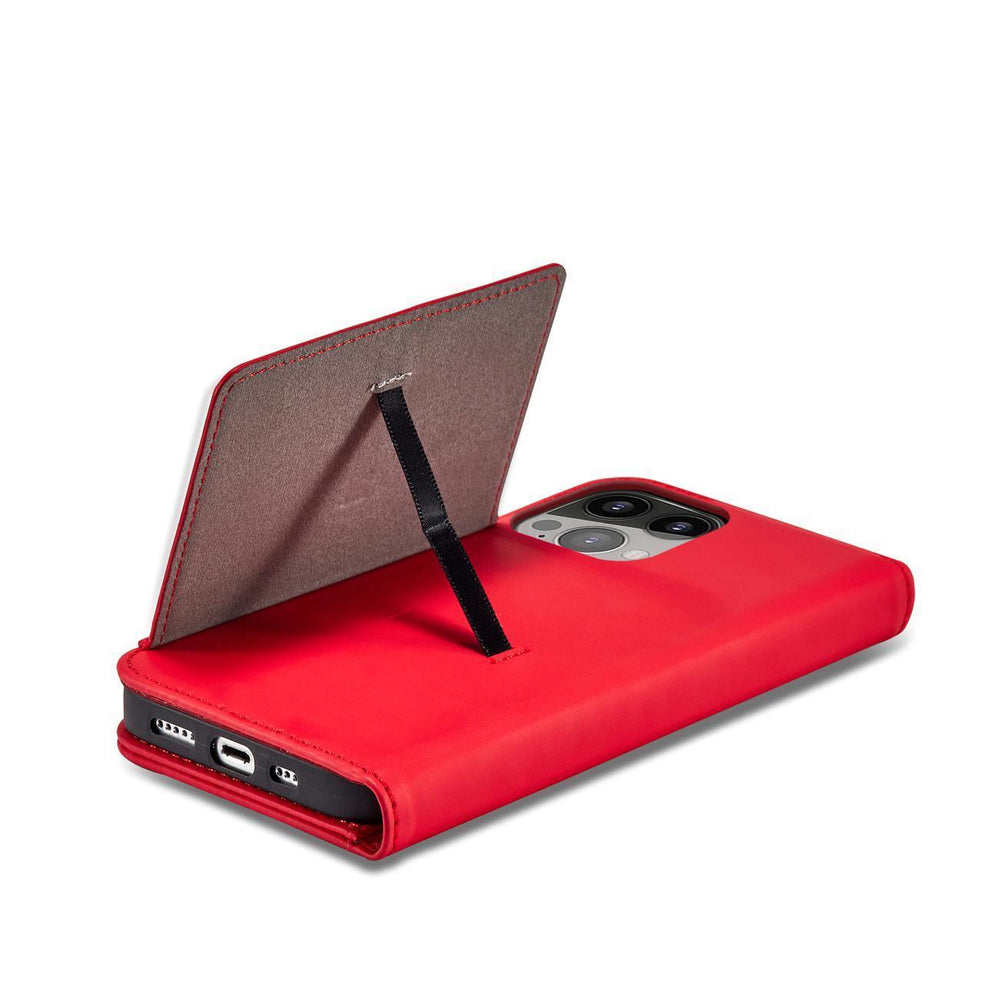 Magnetkort Hylde Hylde til Samsung Galaxy S23+ flip cover tegnebog stativ rød
