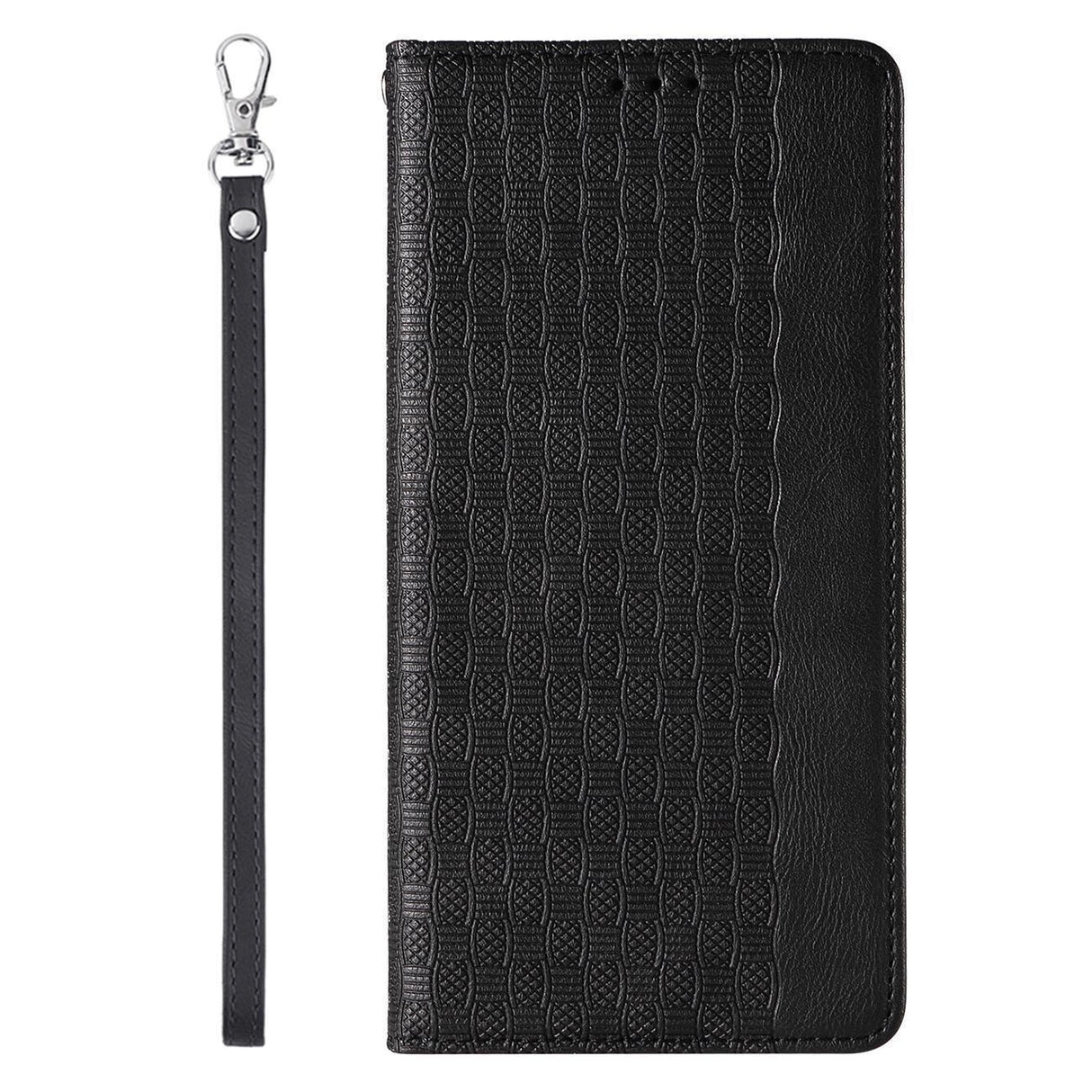 Magnet Strap Case til Samsung Galaxy S23 Flip Wallet Mini Lanyard Stand Sort