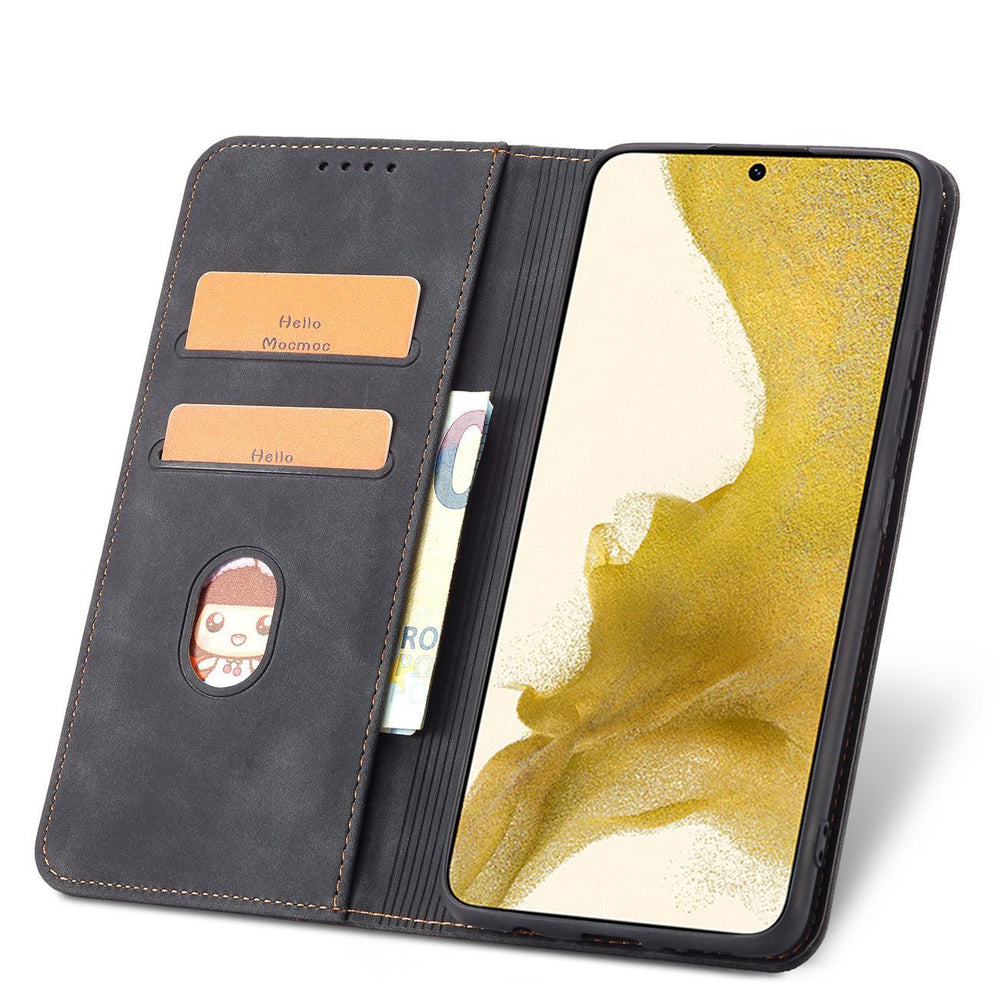 Magnet Fancy Case til Samsung Galaxy S23+ flip cover wallet stand sort