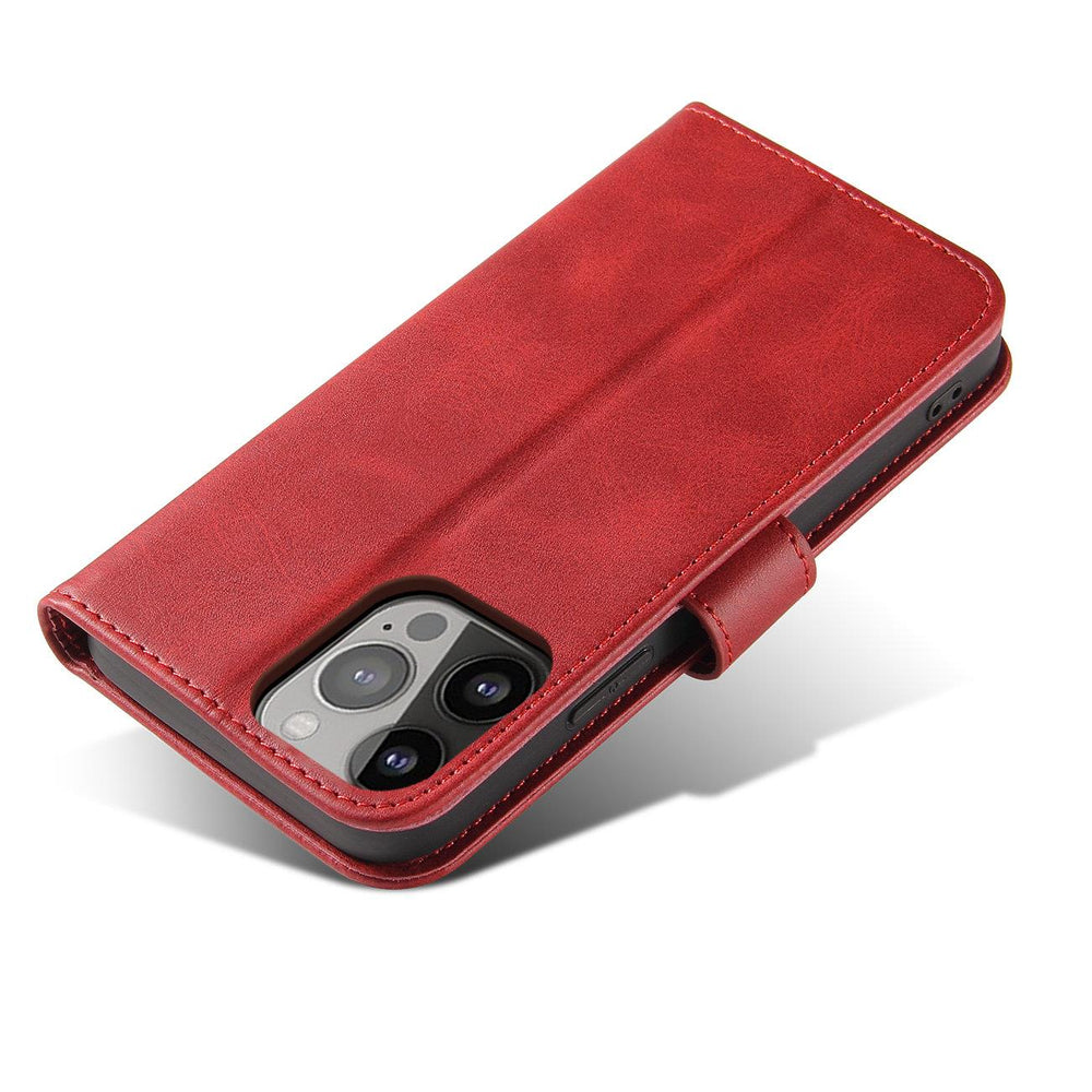 Magnet Case Case for Samsung Galaxy S23+ flip cover tegnebog stativ rød