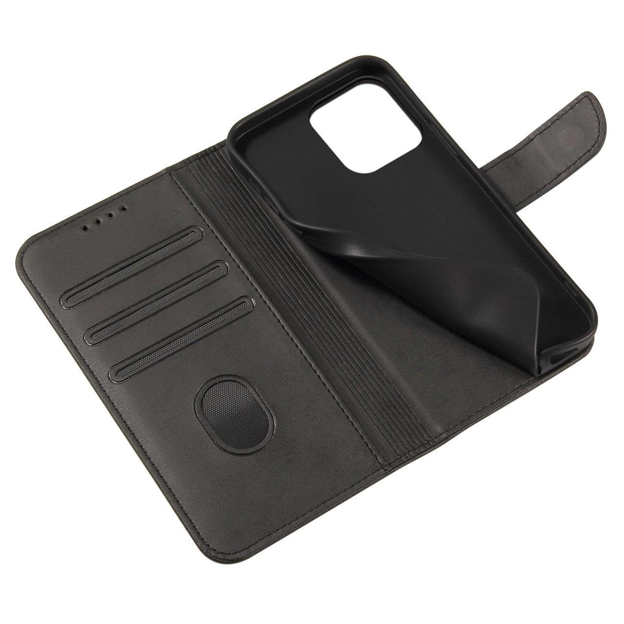 Magnet Case for Vivo Y16 flip cover tegnebog stativ sort