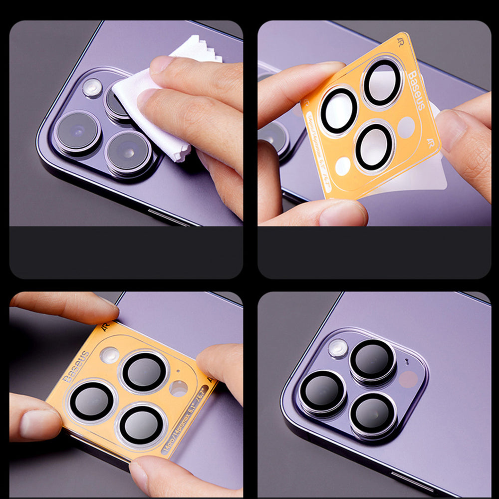 Kamera hærdet glas til iPhone 14 Pro / 14 Pro Max Baseus + montering kit