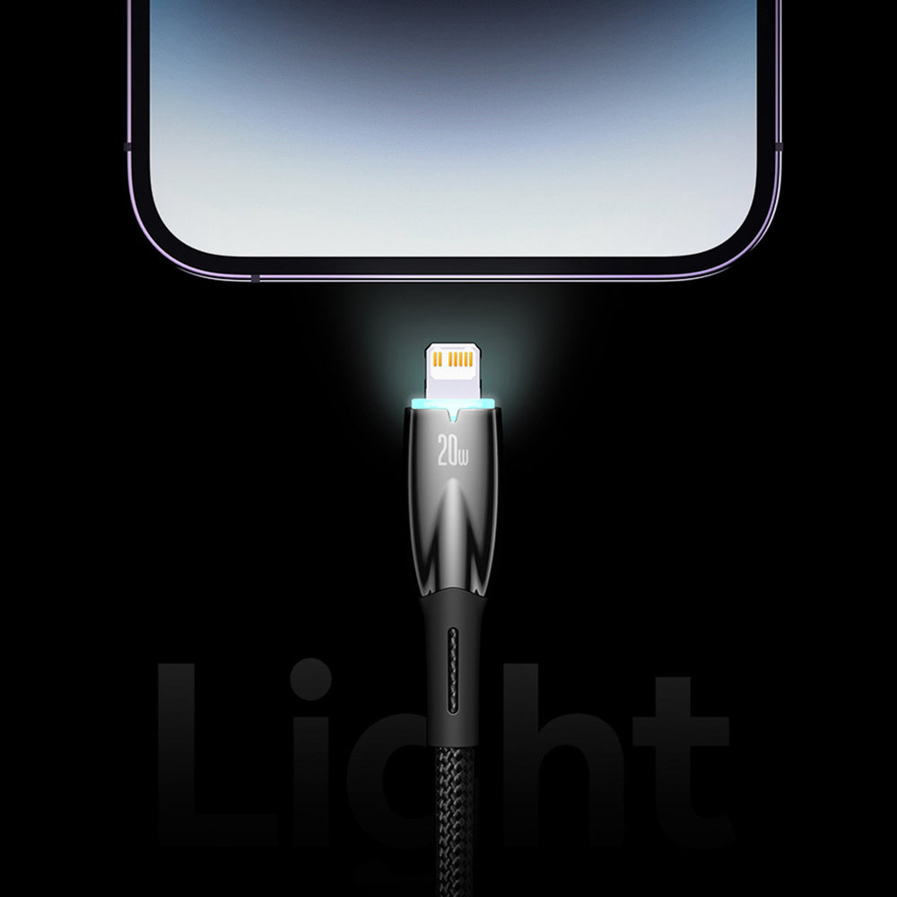 Baseus Glimmer Series Hurtig opladningskabel USB-A - USB-C 100W 480Mbps 1m sort