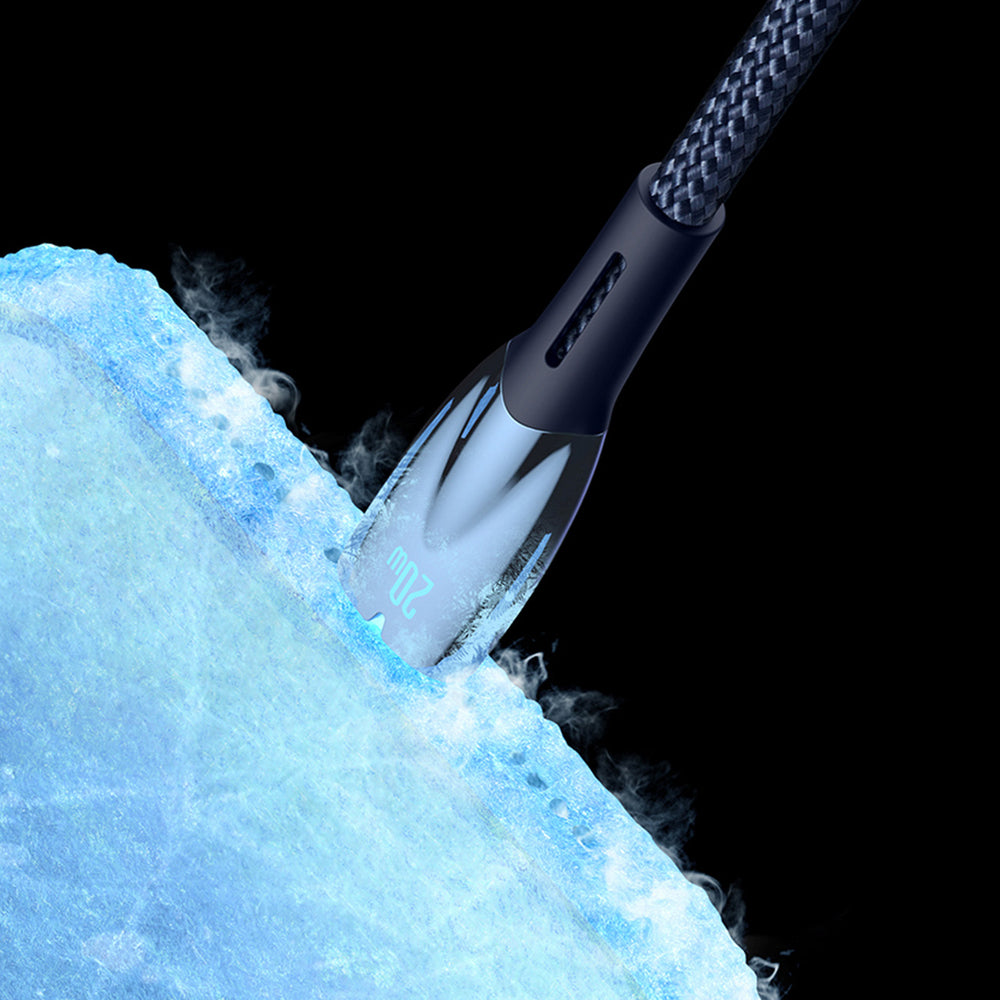 Baseus Glimmer Series Hurtig opladningskabel USB-A - USB-C 100W 480Mbps 1m sort