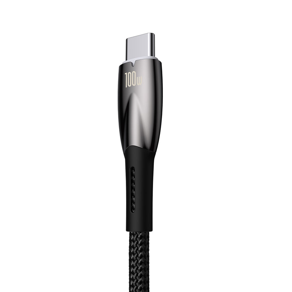 Baseus Glimmer Series Hurtig opladningskabel USB-A - USB-C 100W 480Mbps 1m sort