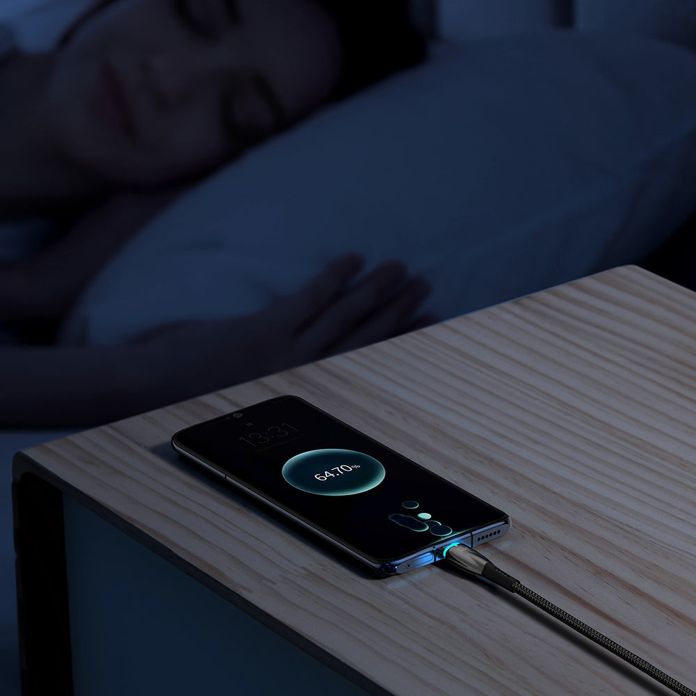 Baseus Glimmer Series Hurtig opladningskabel USB-A - USB-C 100W 480Mbps 1m sort