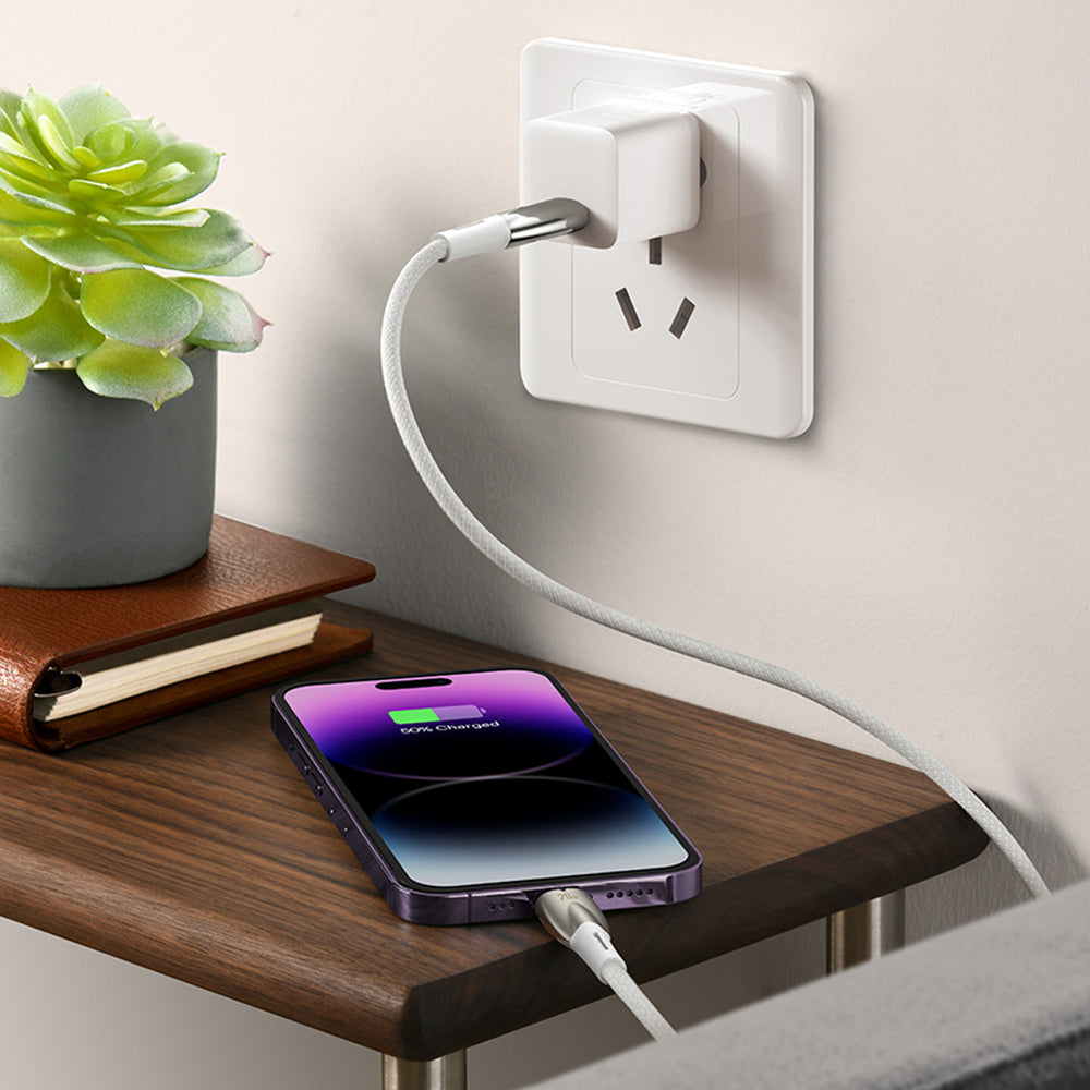 Baseus CADH000802 USB-C - USB-C PD-kabel 100W 5A 480Mb/s 2m - hvid