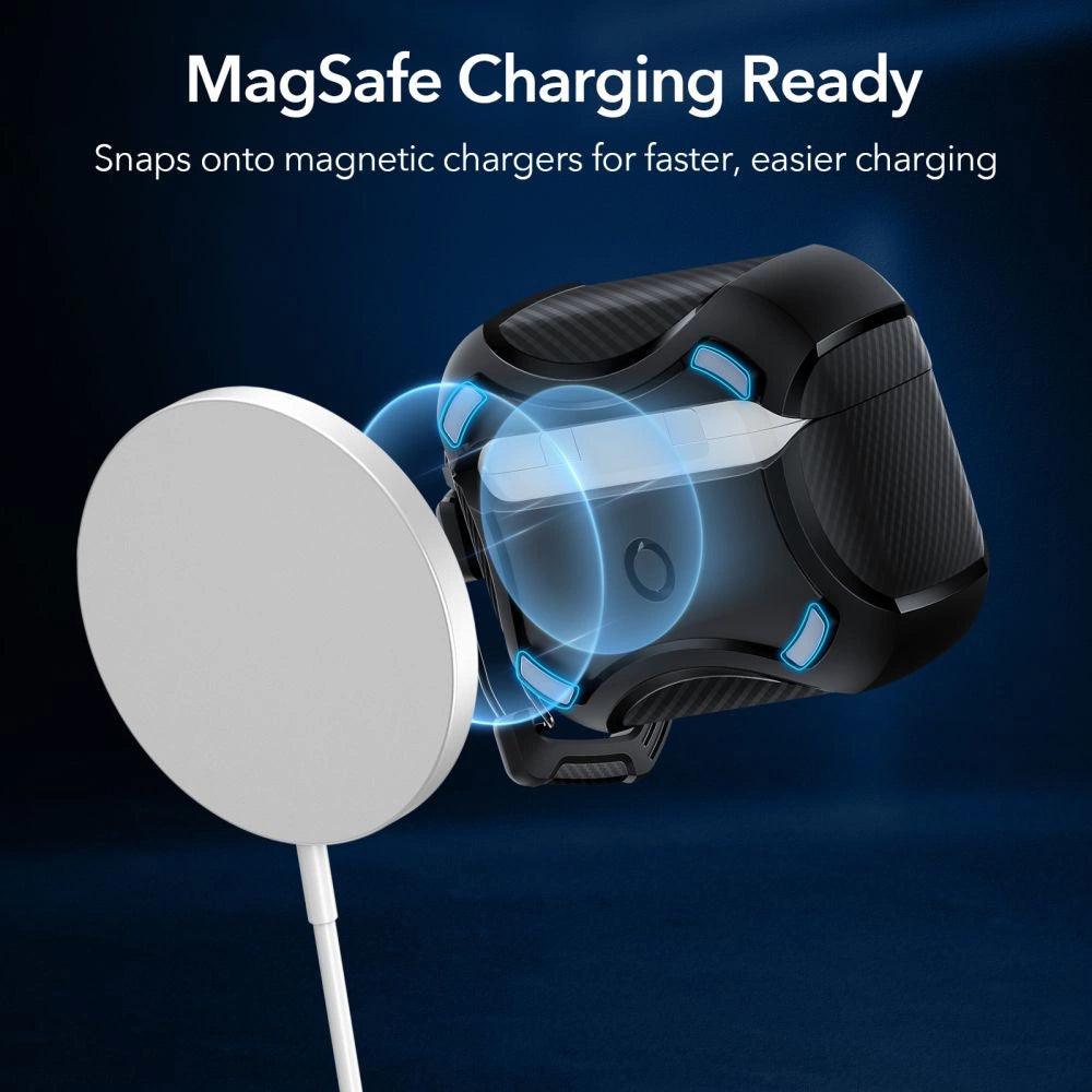 ESR Cyber Armor Halolock Case med MagSafe til Apple AirPods Pro 1/2 - sort