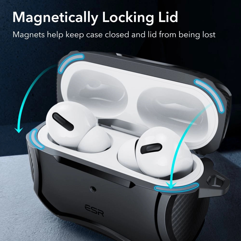 ESR Cyber Armor Halolock Case med MagSafe til Apple AirPods Pro 1/2 - sort