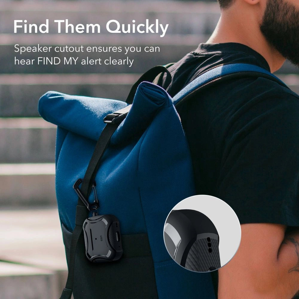 ESR Cyber Armor Halolock Case med MagSafe til Apple AirPods Pro 1/2 - sort