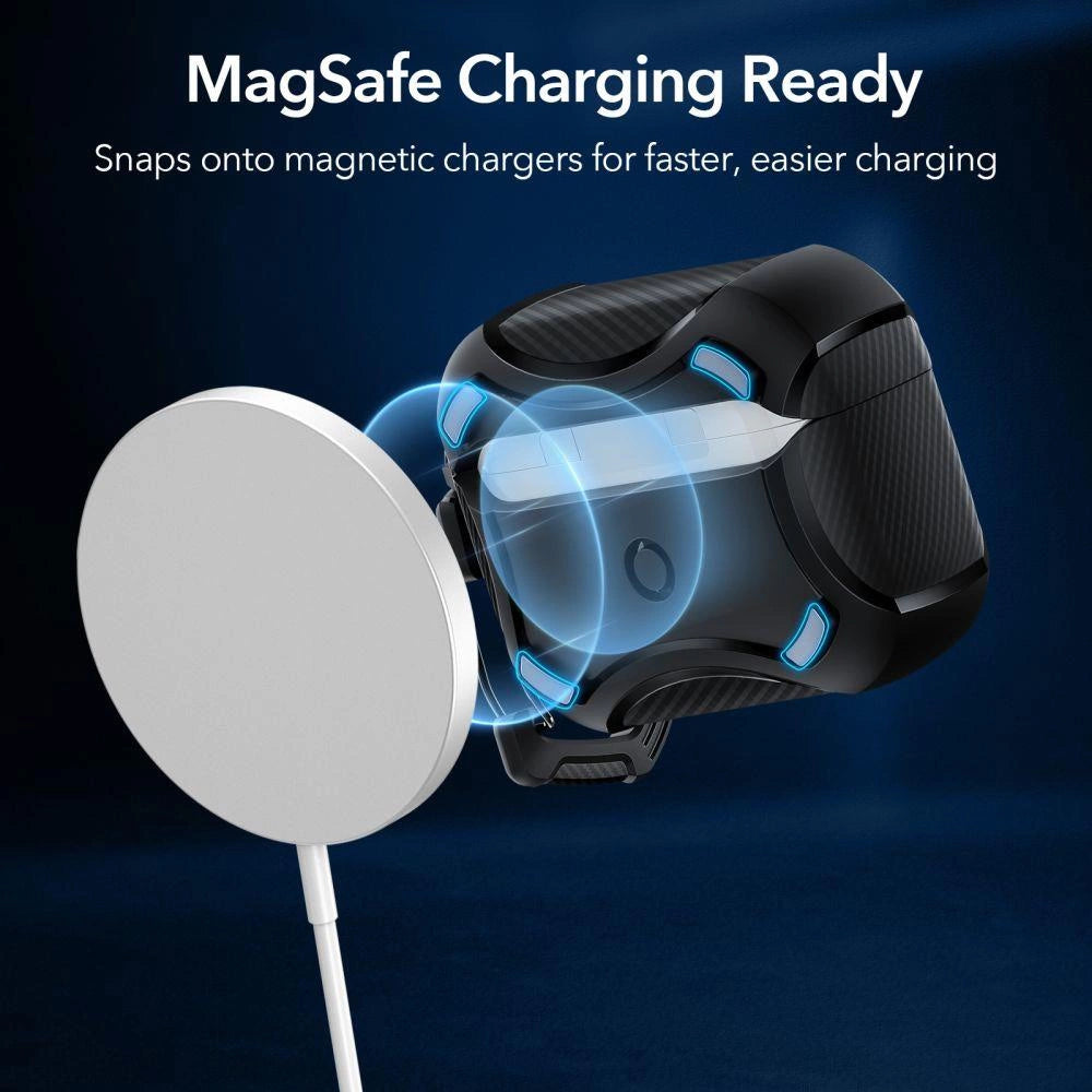 ESR Cyber Armor Halolock Case med MagSafe til Apple AirPods Pro 1/2 - sort