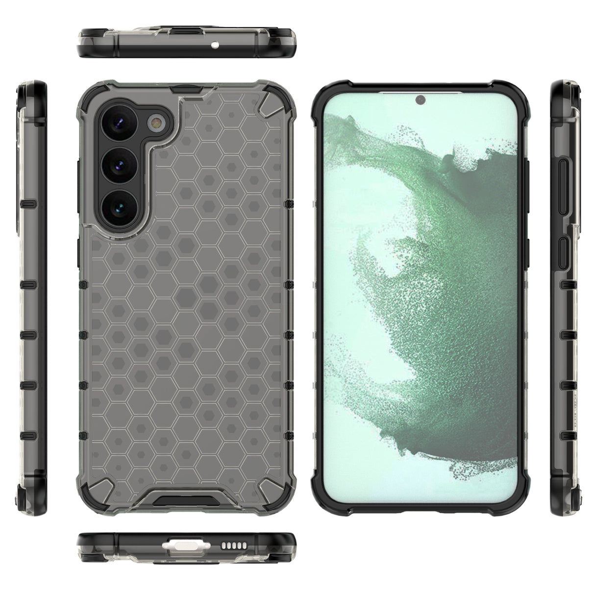 Honeycomb case til Samsung Galaxy S23+ pansret hybrid cover blå