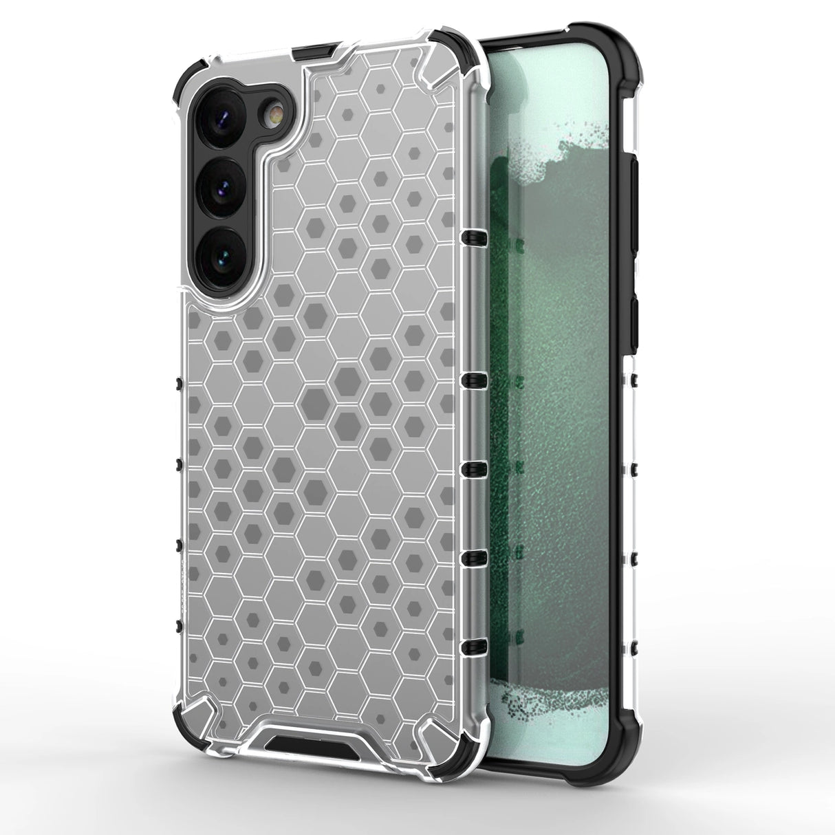 Honeycomb case til Samsung Galaxy S23+ pansret hybrid cover gennemsigtigt