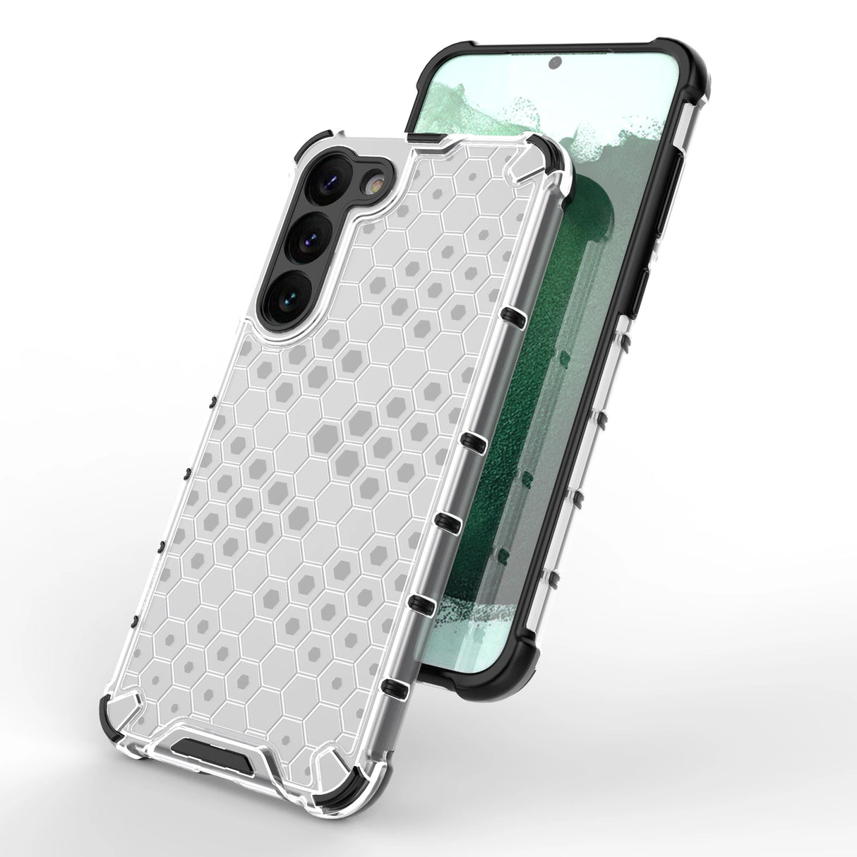 Honeycomb case til Samsung Galaxy S23+ pansret hybrid cover gennemsigtigt