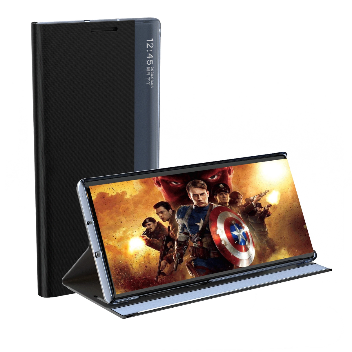 Ny Sleep Case til Samsung Galaxy S23+ cover med flip stand blå