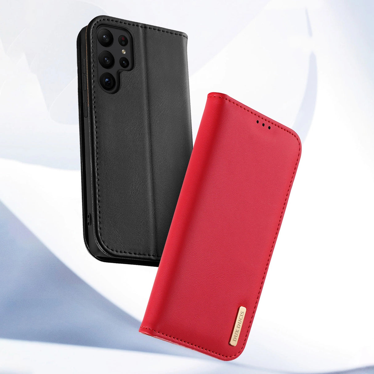 Dux Ducis Hivo case Samsung Galaxy S23+ flip case tegnebog stativ RFID blocker sort