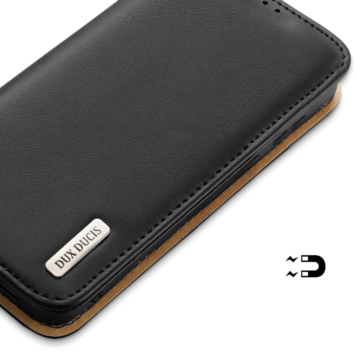 Dux Ducis Hivo case Samsung Galaxy S23+ flip case tegnebog stativ RFID blocker sort