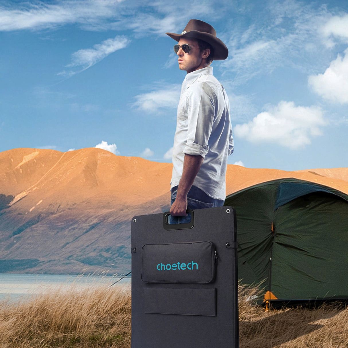 Choetech SC011 soloplader 200W bærbar solpanel - sort