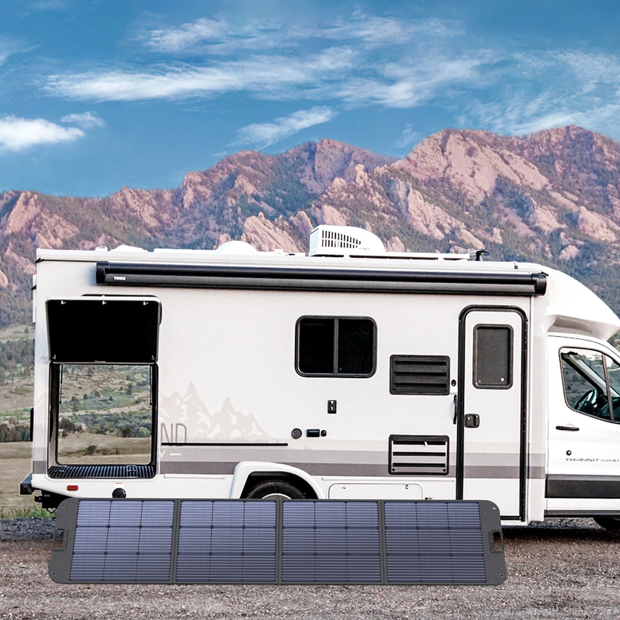 Choetech SC011 soloplader 200W bærbar solpanel - sort