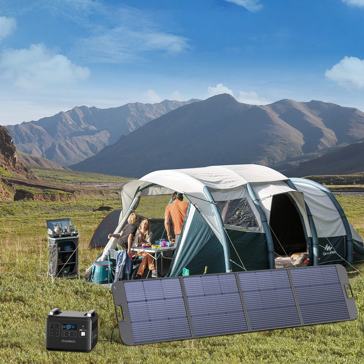 Choetech SC011 soloplader 200W bærbar solpanel - sort