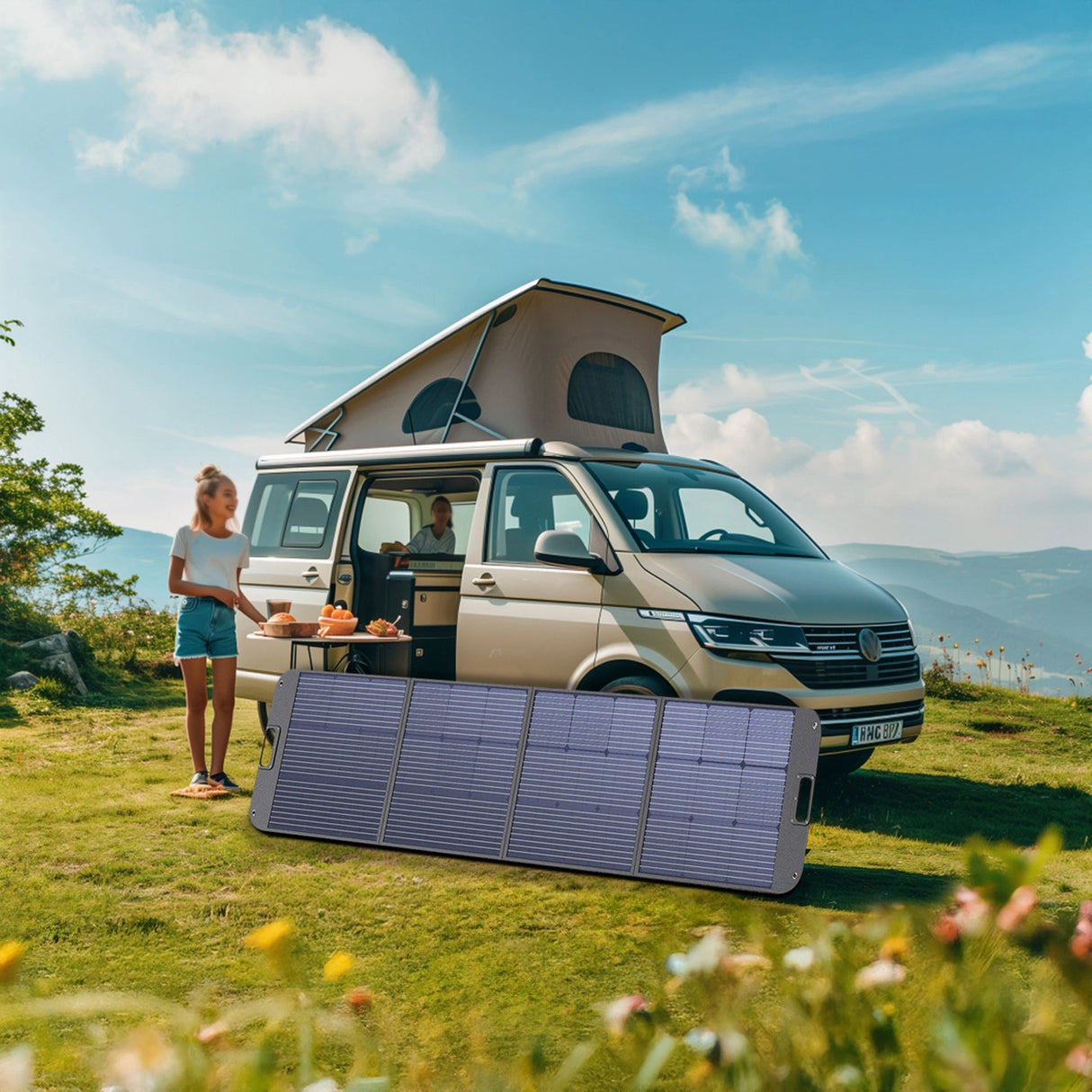 Choetech SC011 soloplader 200W bærbar solpanel - sort