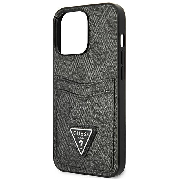 Guess GUHCP13LP4TPK iPhone 13 Pro / 13 6.1" sort/sort hardcase 4G Triangle Logo Cardslot