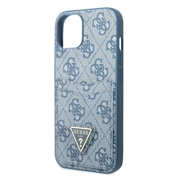 Guess GUHCP13SP4TPB iPhone 13 mini 5.4" blå/blå hardcase 4G Triangle Logo Cardslot