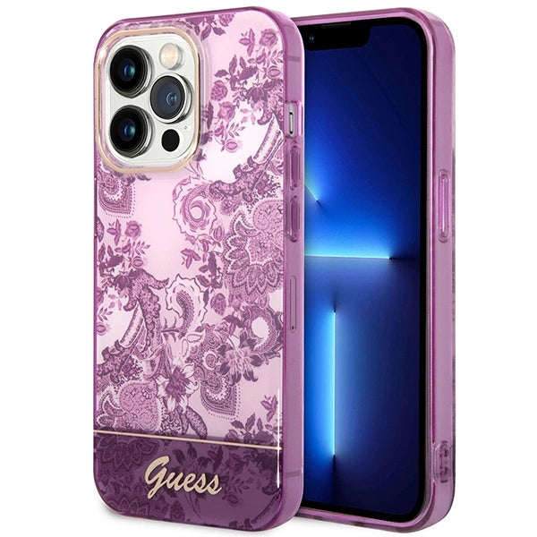 Guess Porcelæn Samlingscase til iPhone 14 Pro Max - fuchsia