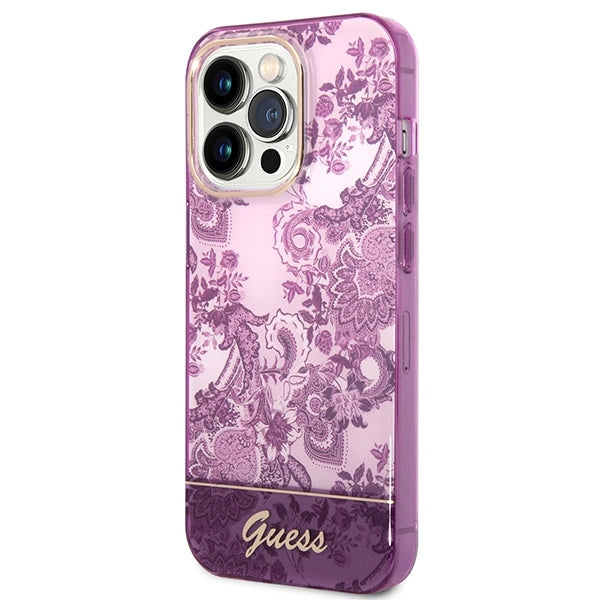 Guess Porcelæn Samlingscase til iPhone 14 Pro Max - fuchsia