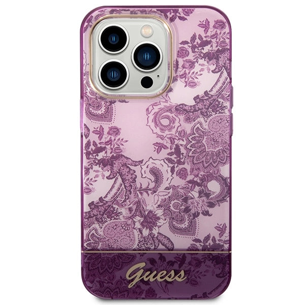 Guess Porcelæn Samlingscase til iPhone 14 Pro Max - fuchsia